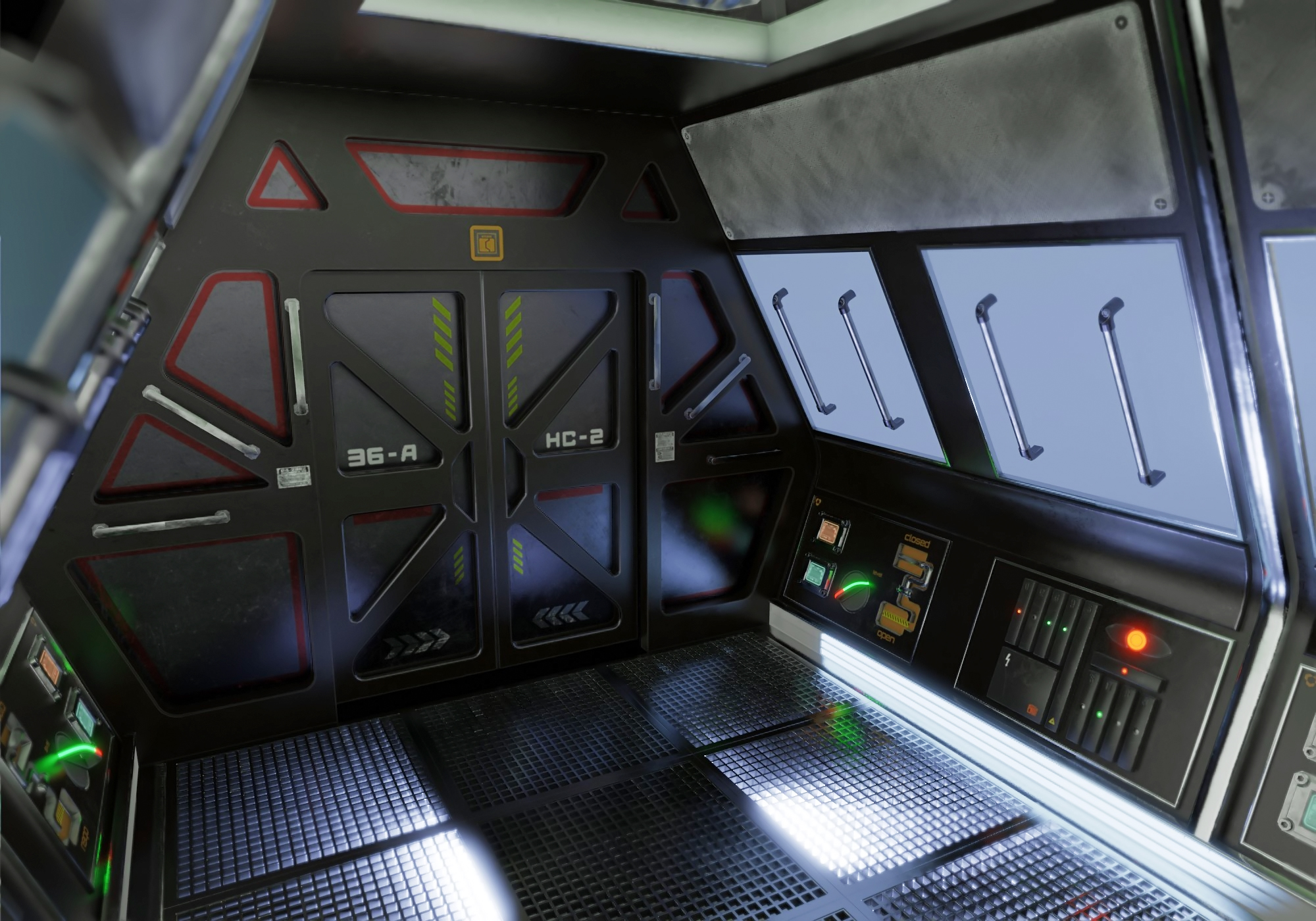 Sci-Fi interior in Blender blender render image