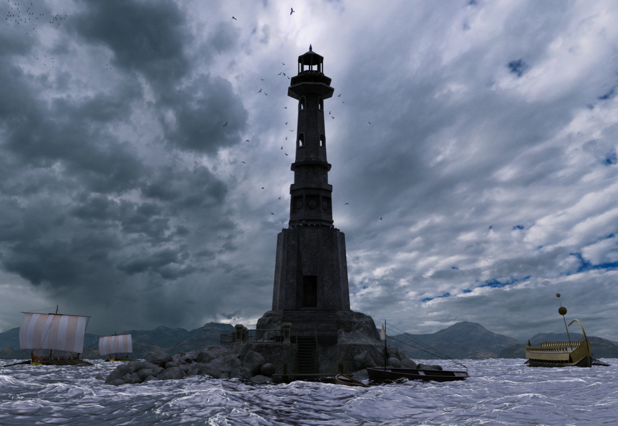 phare dans Blender cycles render image