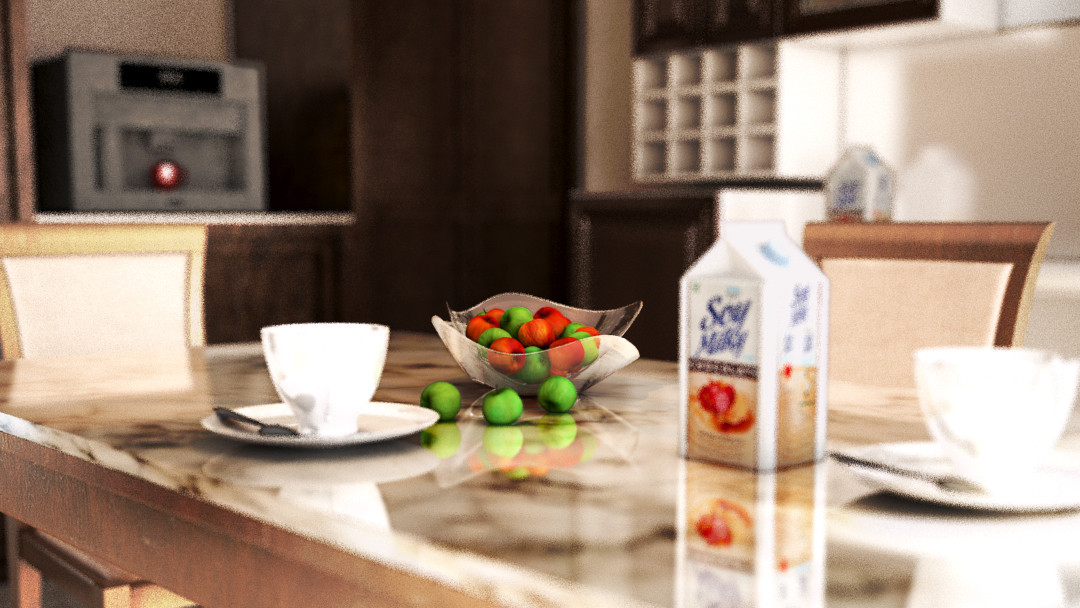 Même effet Dof de cuisine étudiant. dans 3d max vray 3.0 image