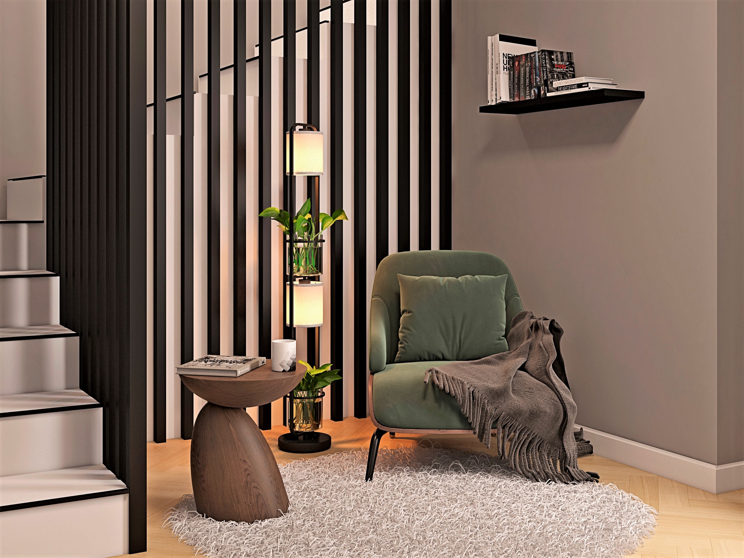 Reading corner in 3d max vray 3.0 image