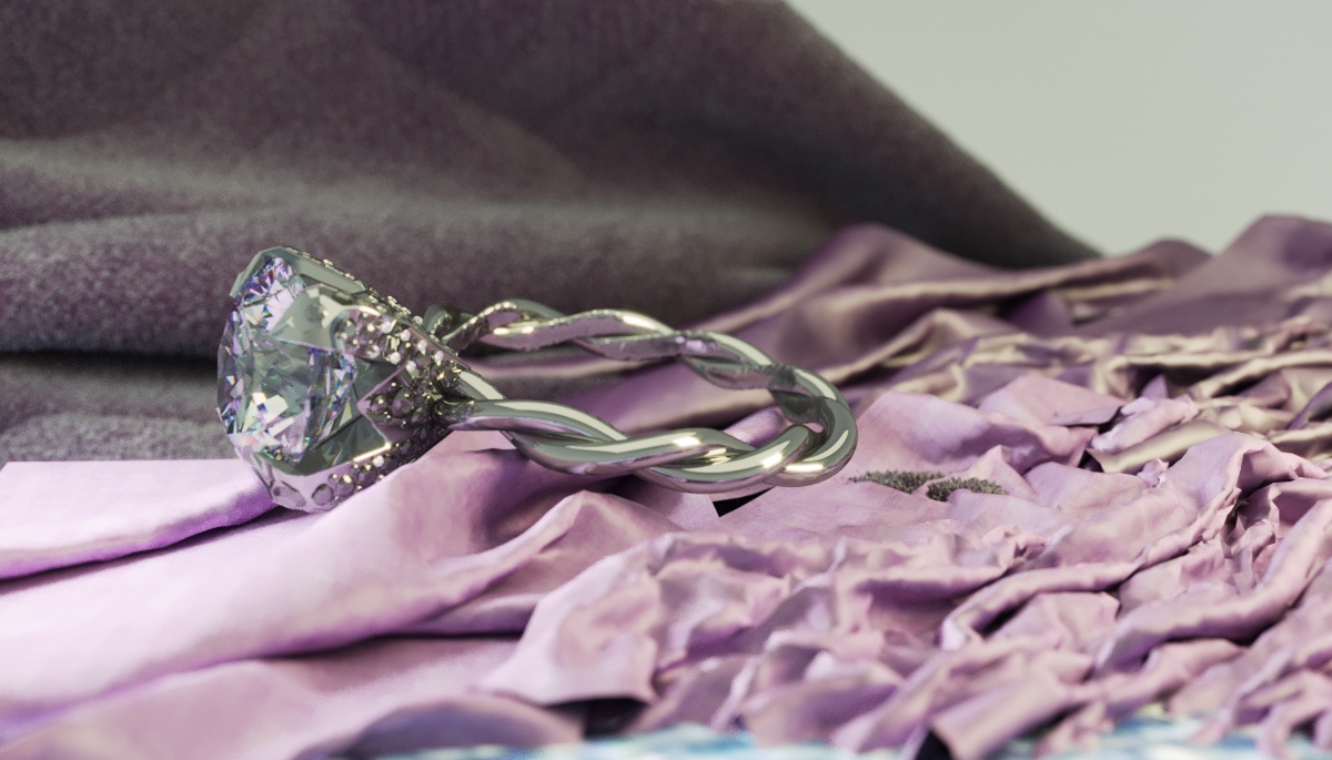 Renda l'anello dei gioielli. CoronaRender in 3d max corona render immagine