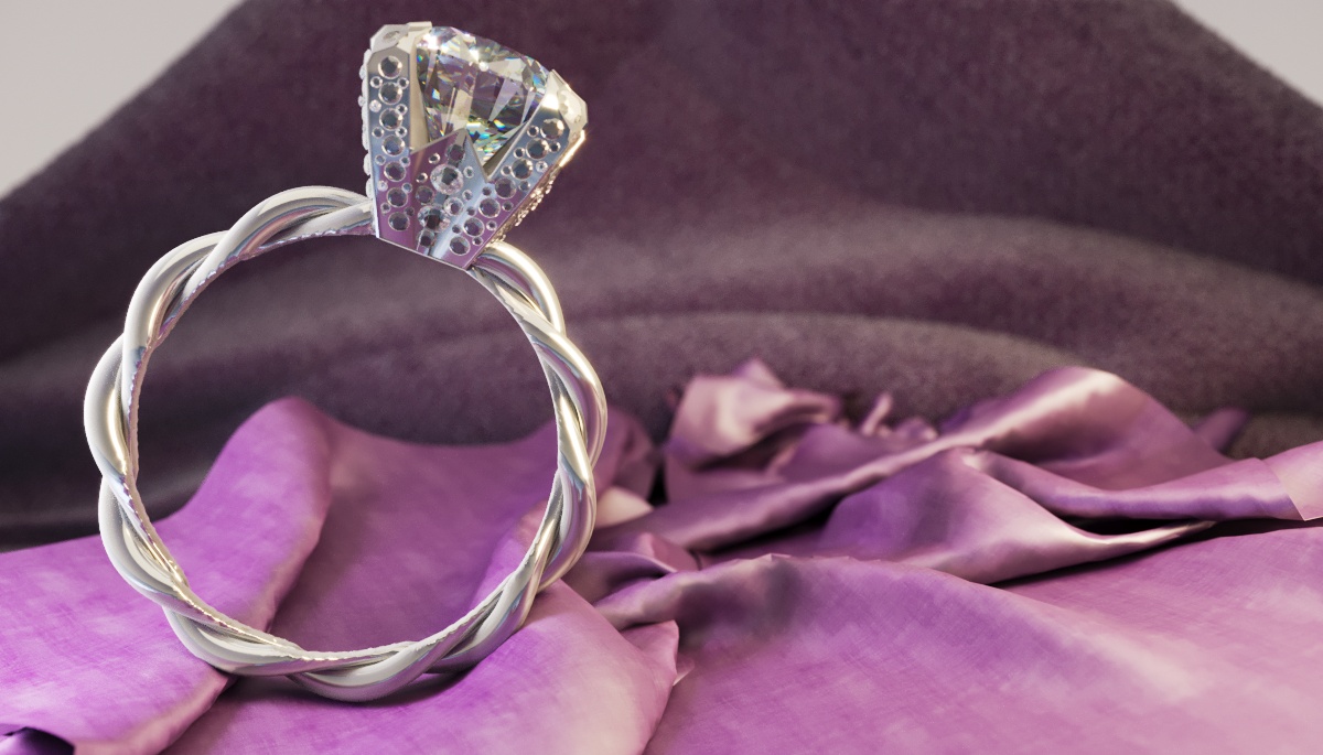 Renda l'anello dei gioielli. CoronaRender in 3d max corona render immagine