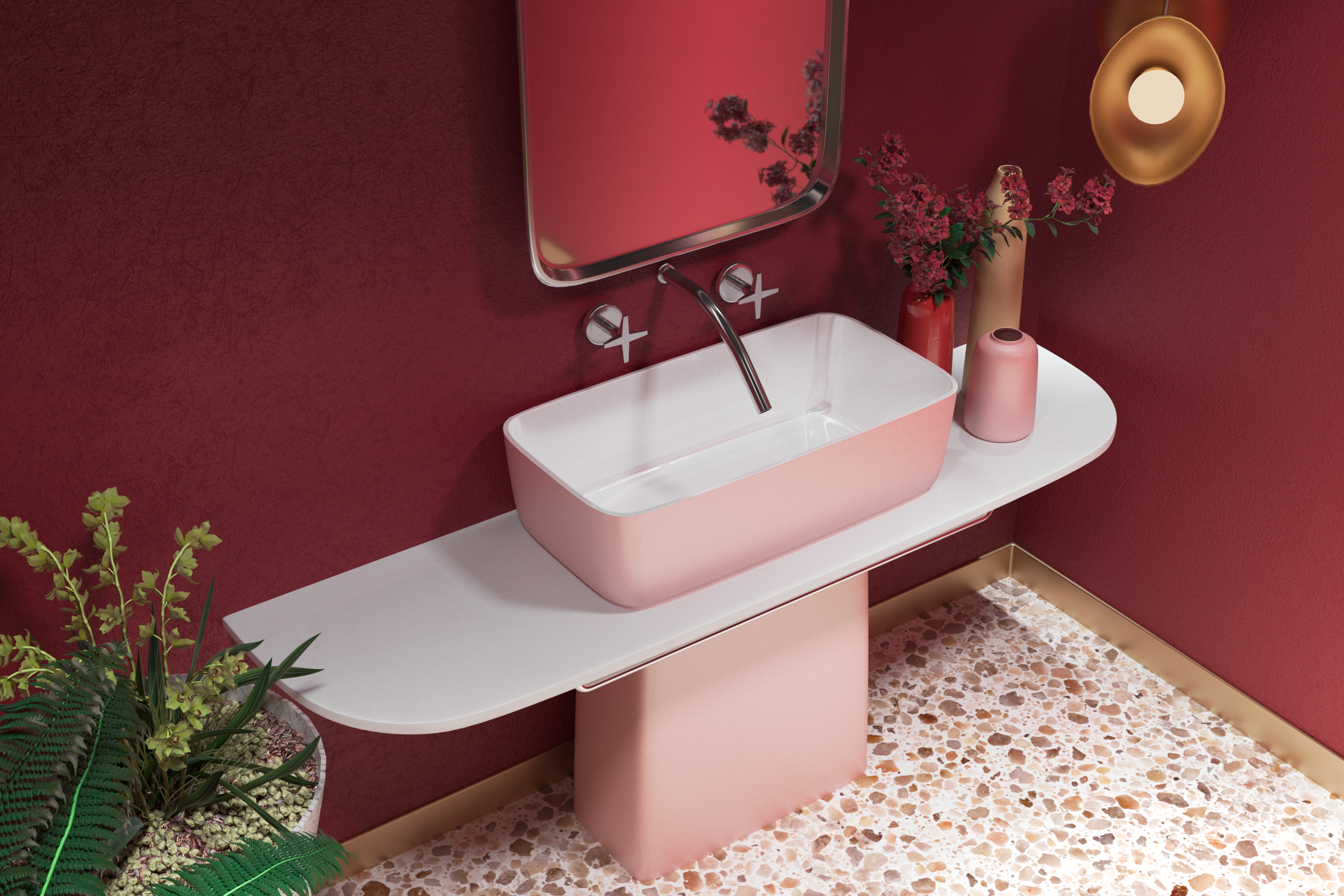 - Mitte - bagno - in 3d max corona render immagine