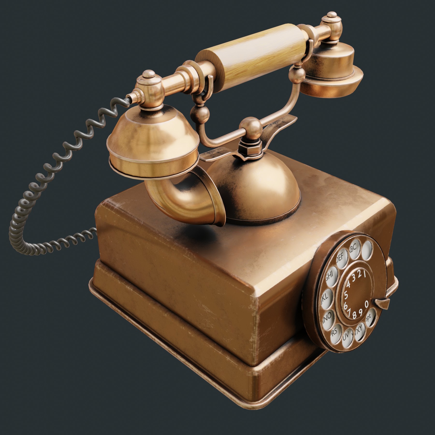 Téléphone vintage dans Blender cycles render image