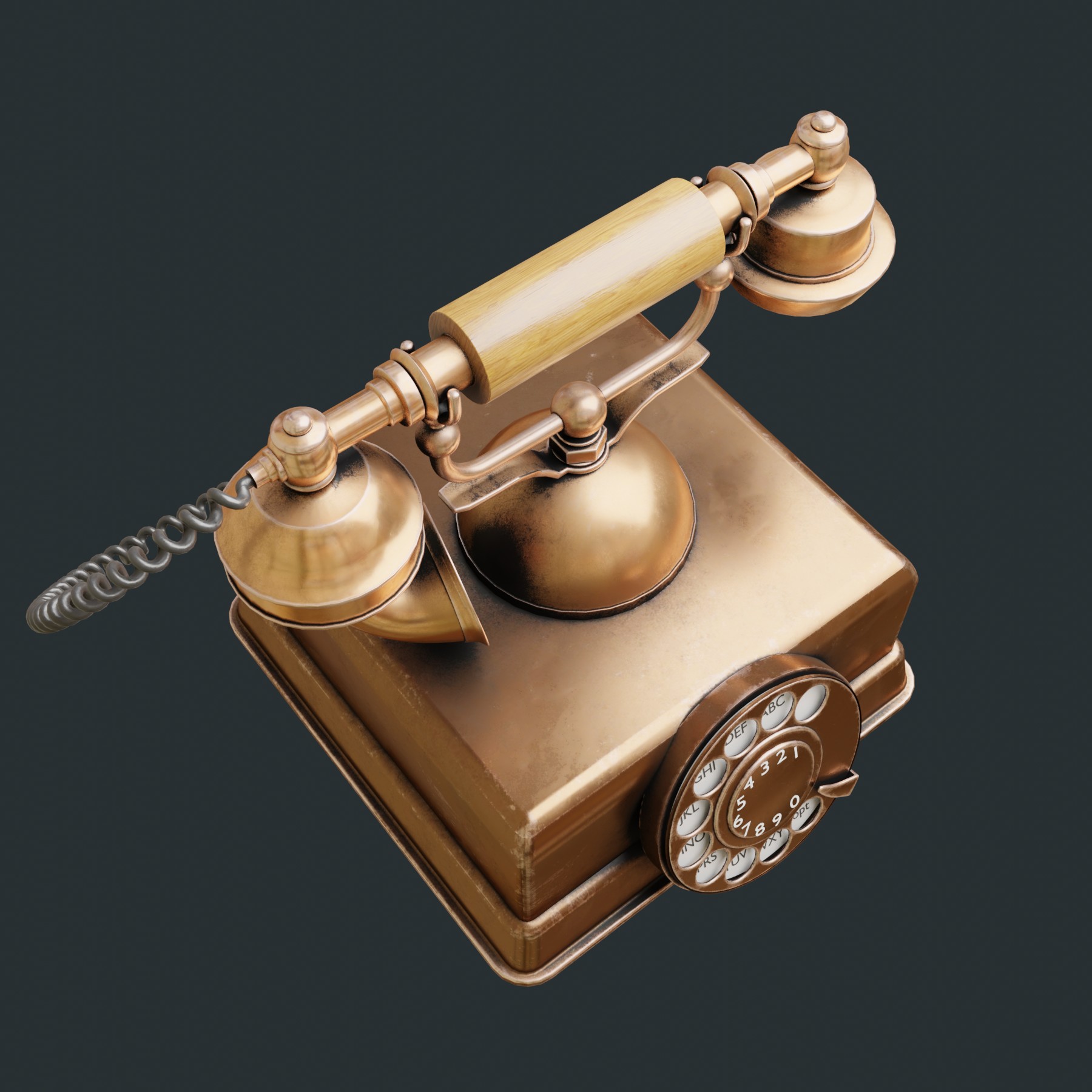 Téléphone vintage dans Blender cycles render image