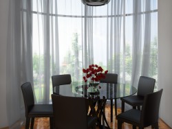 Dining area with Bay window