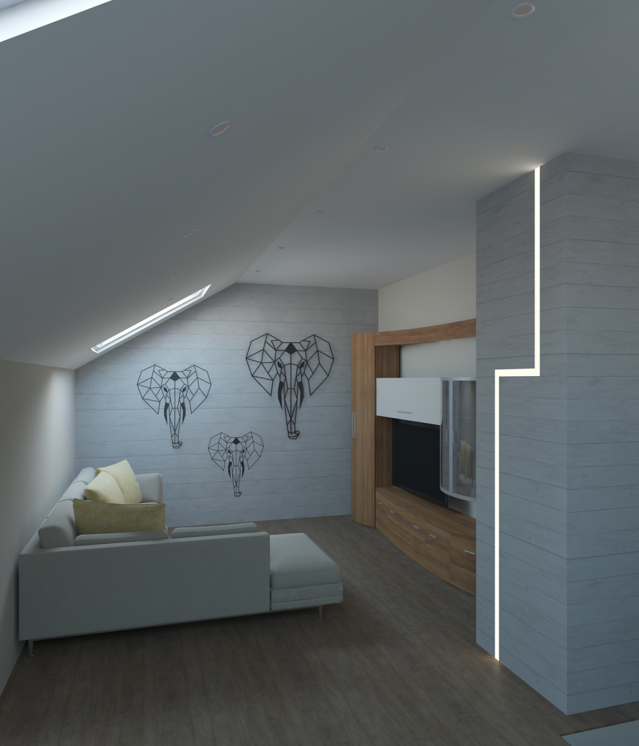 Lounge sous le toit dans 3d max vray 3.0 image