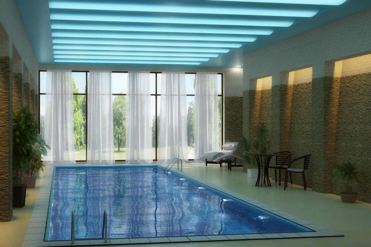 imagen de Piscina en 3d max vray