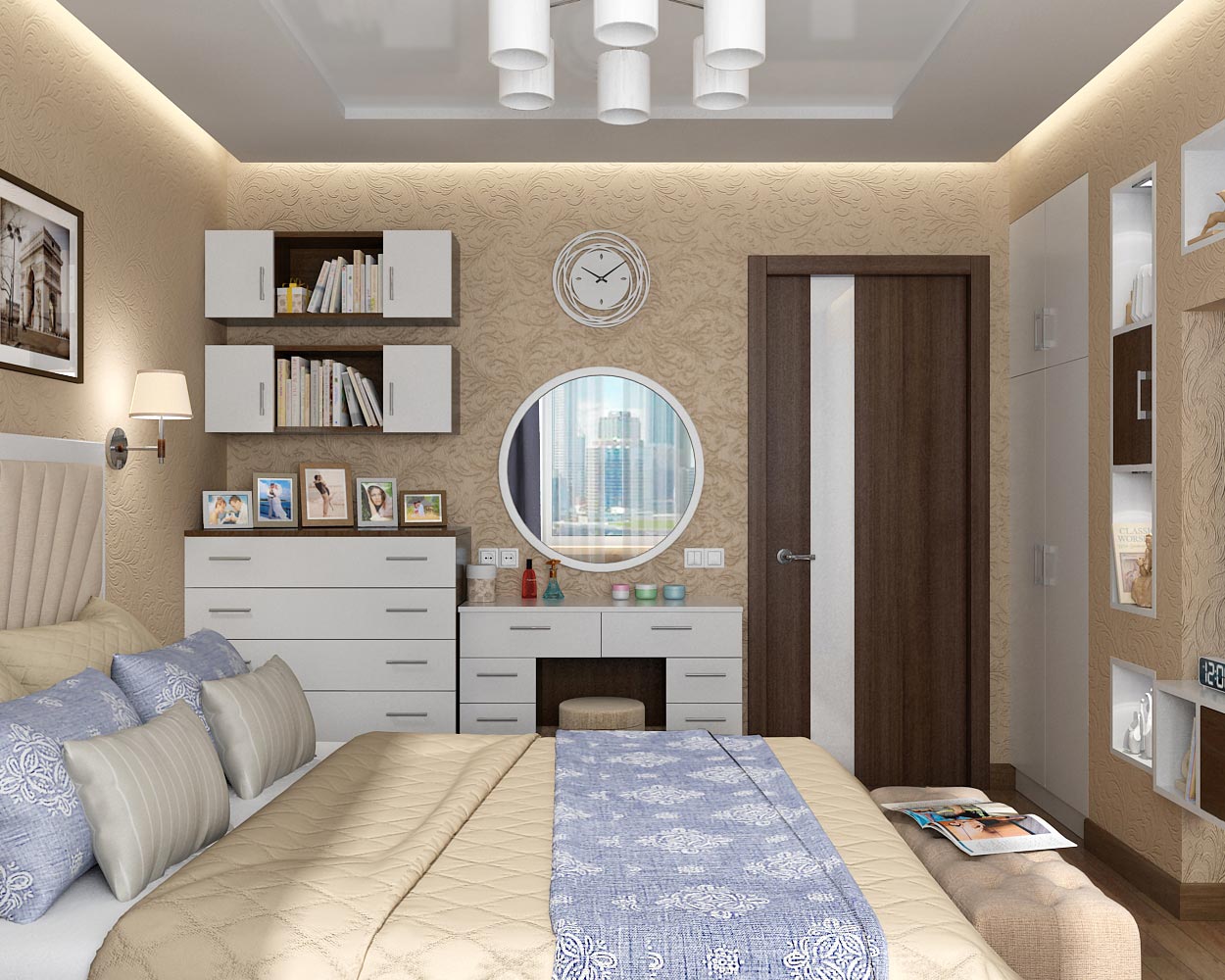 Projet de design d'intérieur pour une chambre dans un appartement à Tchernigov dans 3d max vray 1.5 image