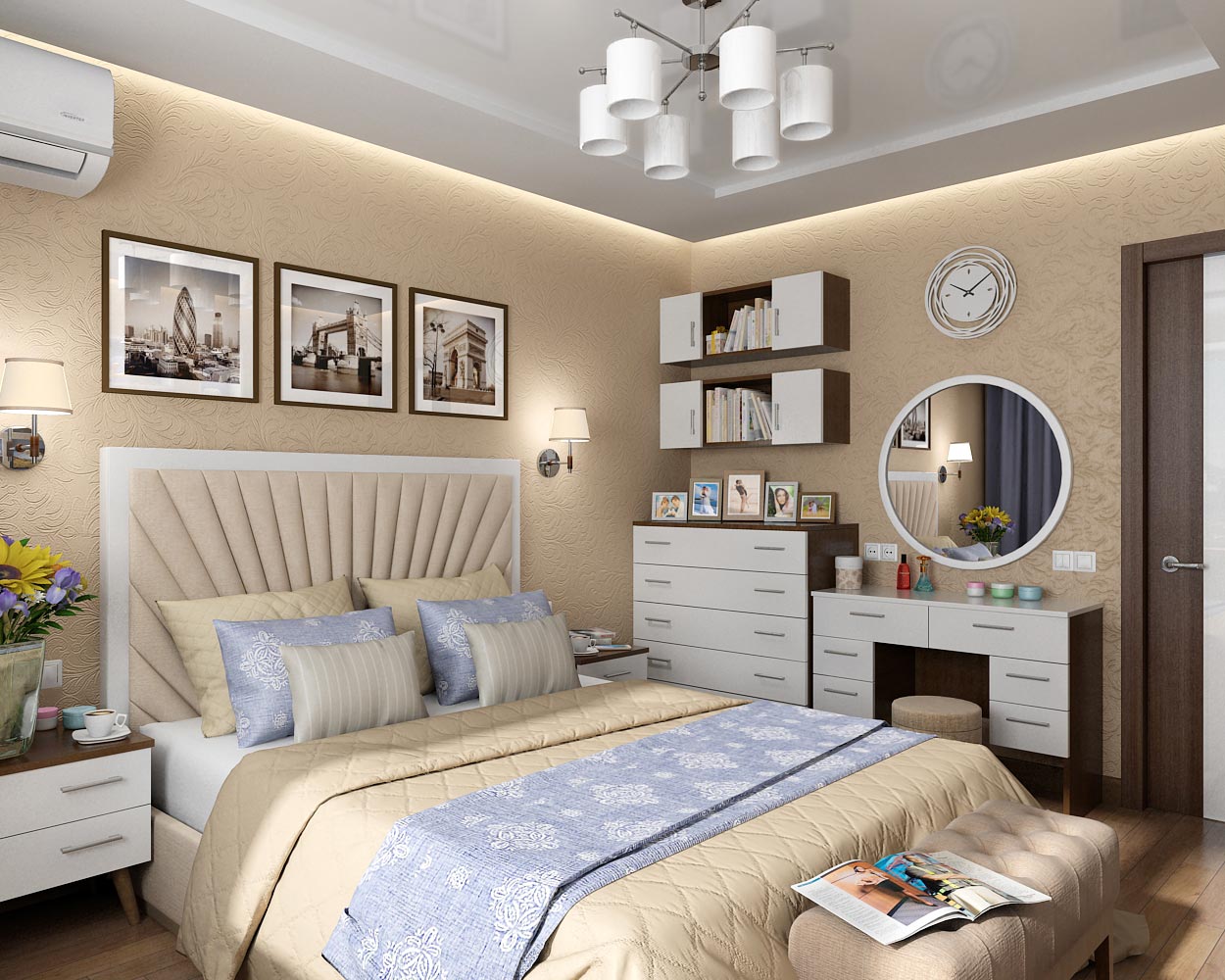 Projeto de design de interiores para um quarto em um apartamento em Chernigov em 3d max vray 1.5 imagem