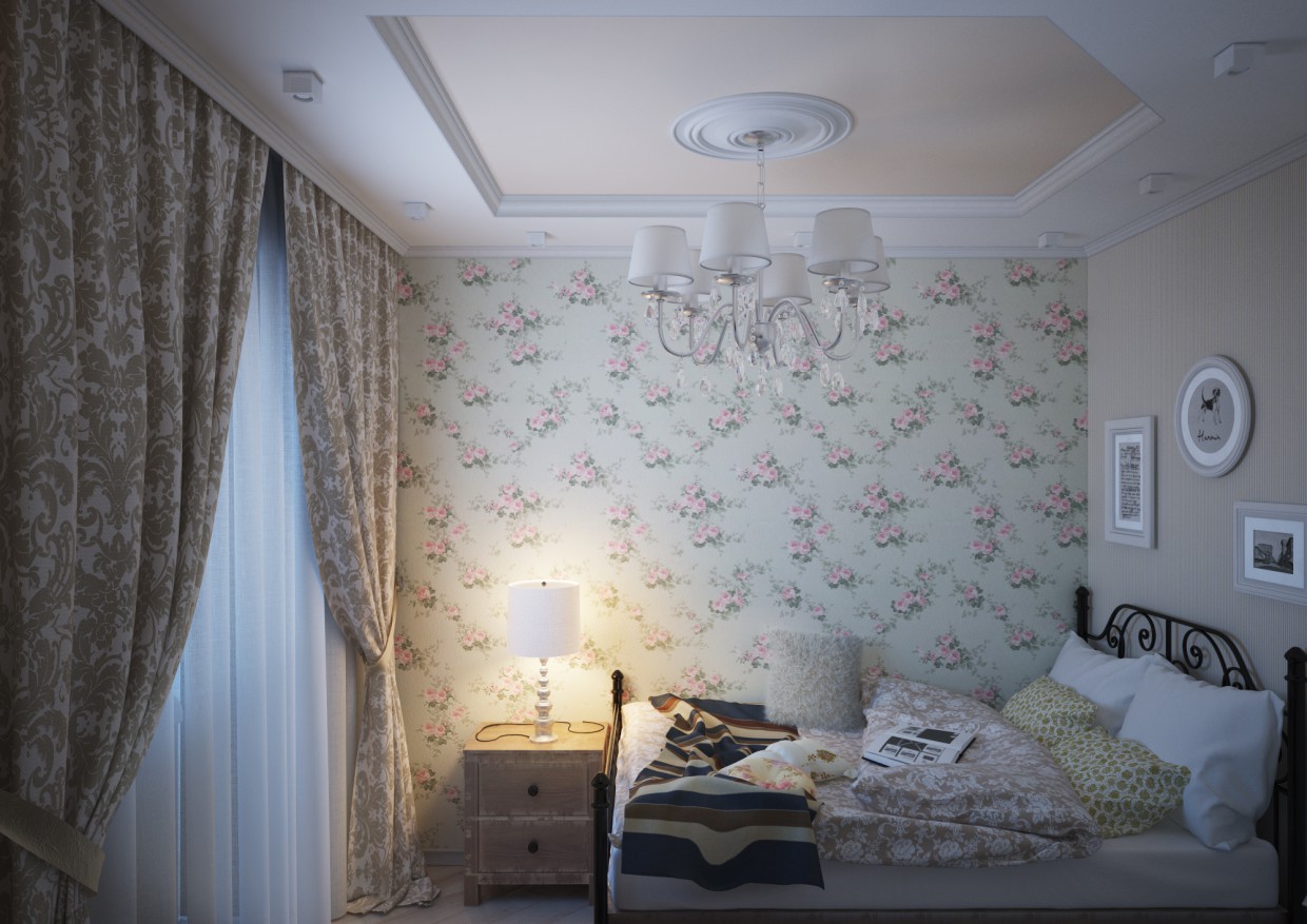 Camera da letto in 3d max vray immagine