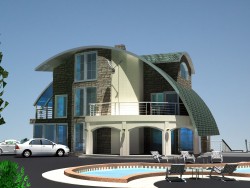 Casa junto ao mar do Caribe