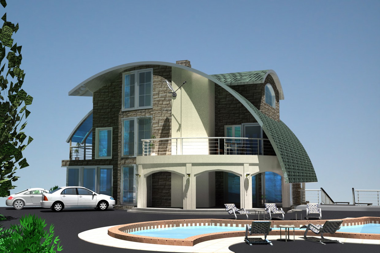 Casa junto ao mar do Caribe em ArchiCAD Other imagem