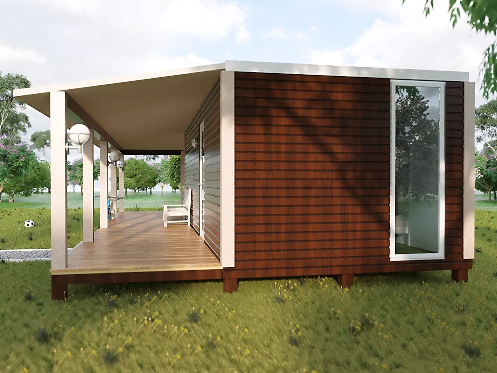 Container house. em ArchiCAD corona render imagem