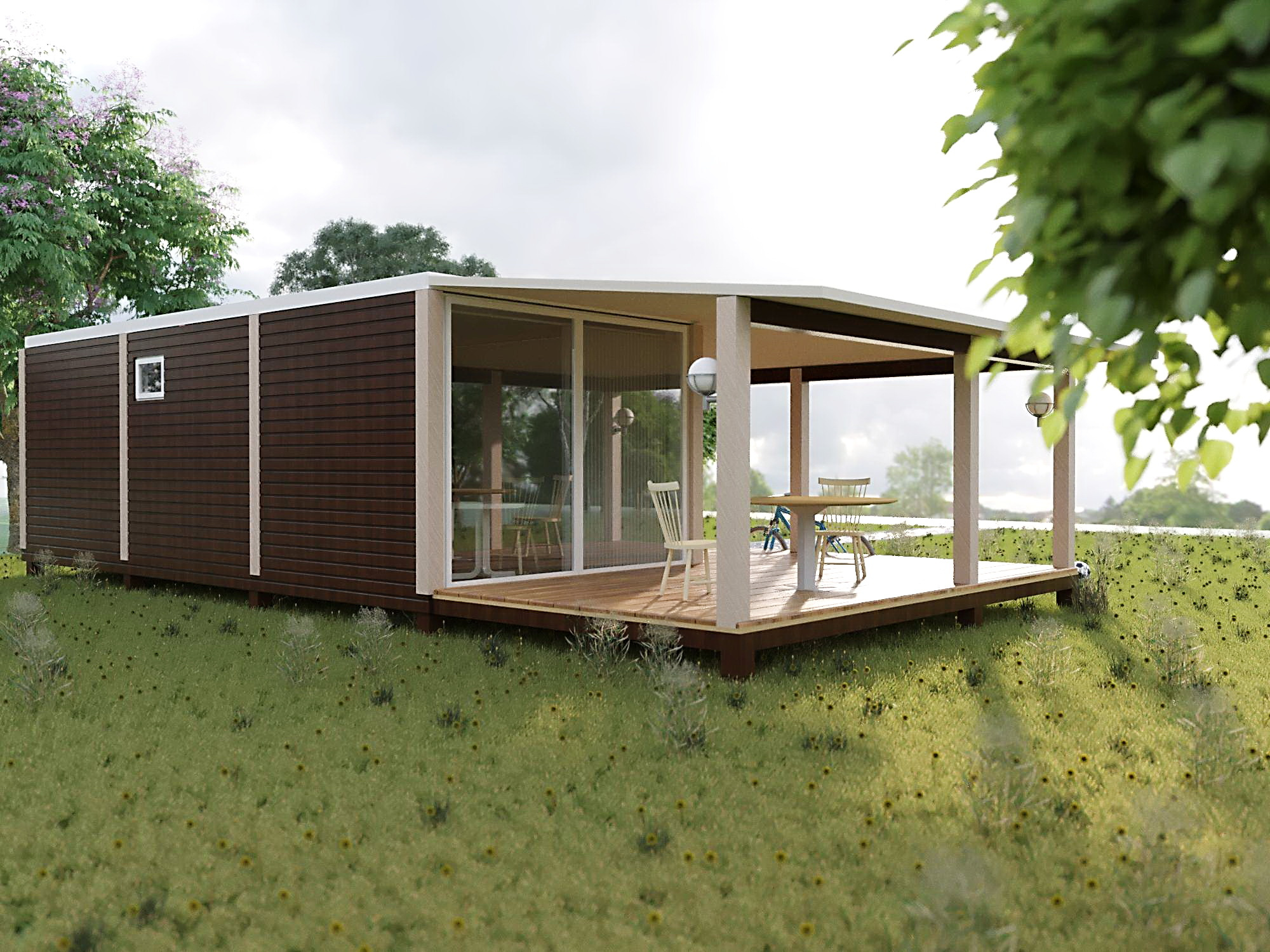 Container house. em ArchiCAD corona render imagem