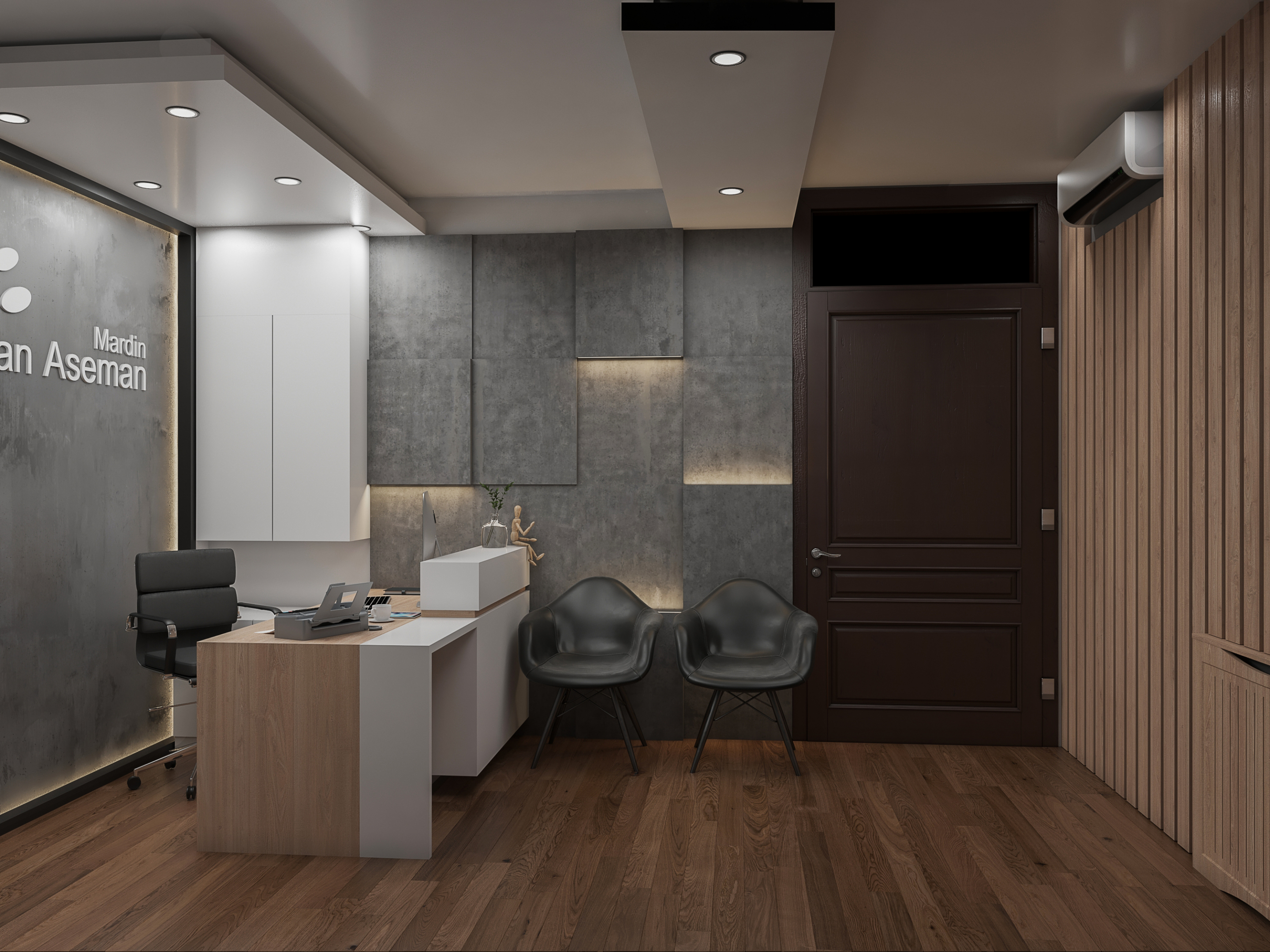 ofis lobisi in 3d max vray 5.0 resim