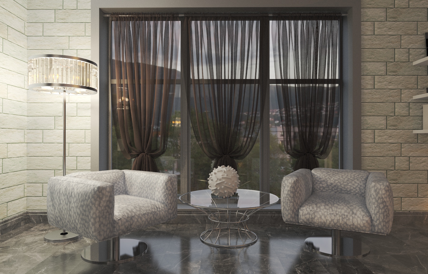 Salon dans un style moderne. dans 3d max vray 3.0 image