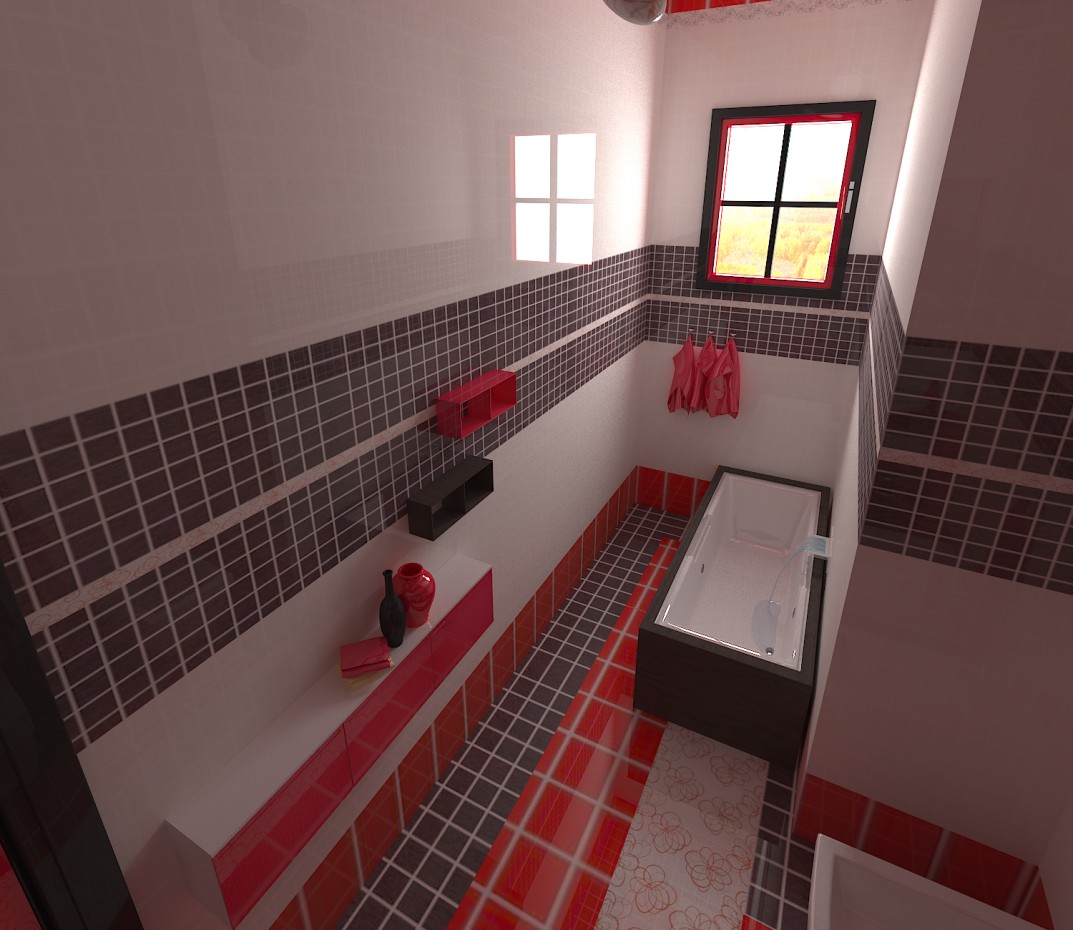 WC dans une chambre d’hôtel dans 3d max vray image