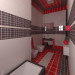 WC in una stanza d'albergo in 3d max vray immagine