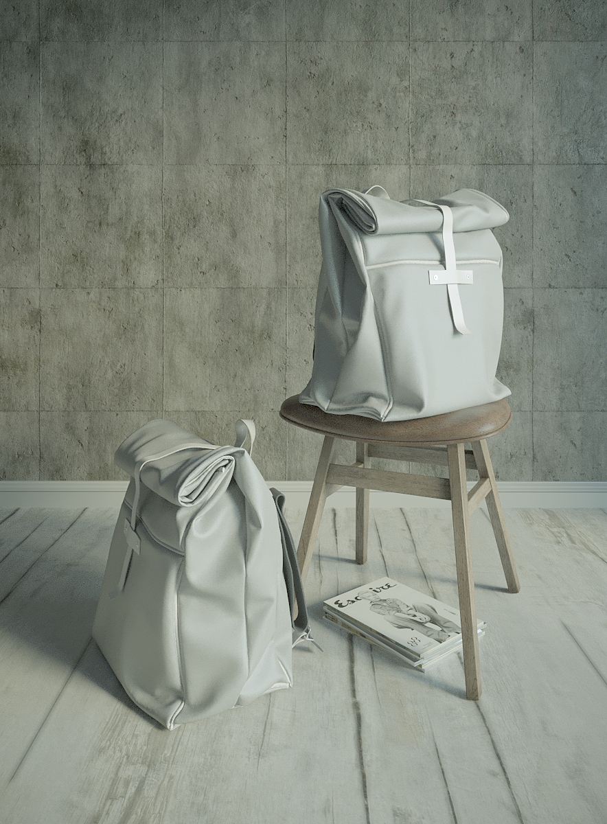 MockUP para bolsa em 3d max corona render imagem