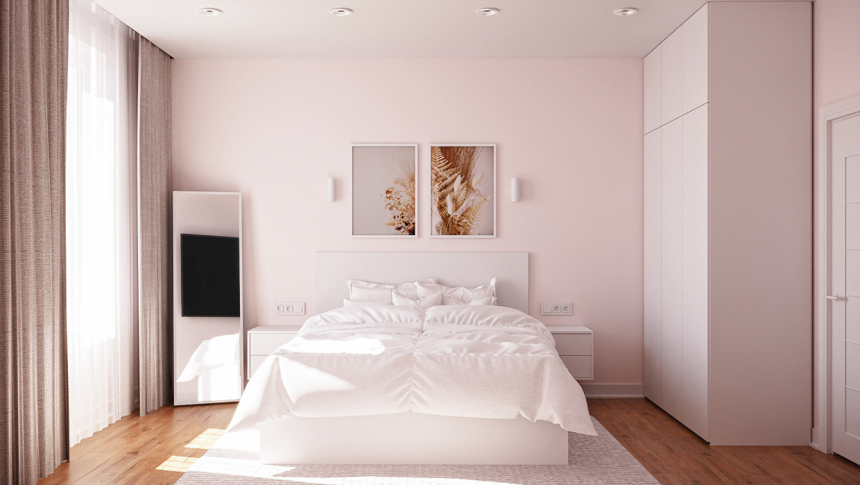 imagen de Dormitorio en 3d max corona render