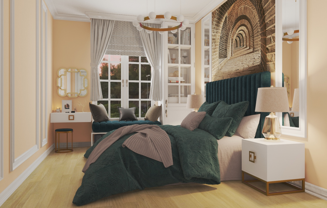 Camera da letto in 3d max vray 3.0 immagine