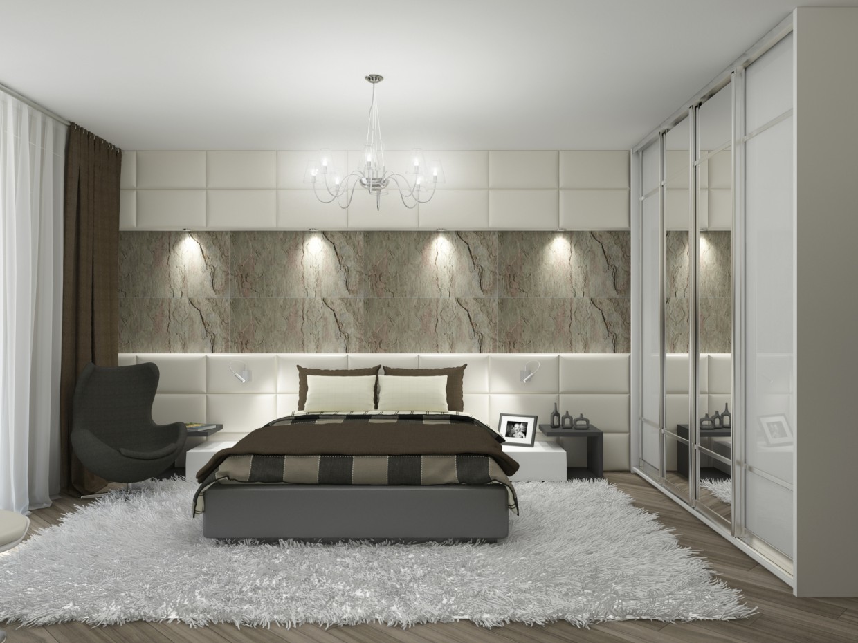 Schlafzimmer in 3d max vray Bild