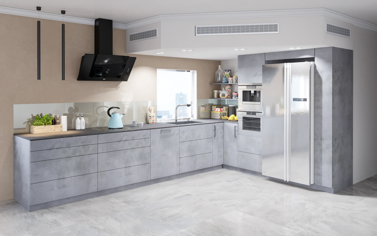 Cuisine moderne dans 3d max corona render image