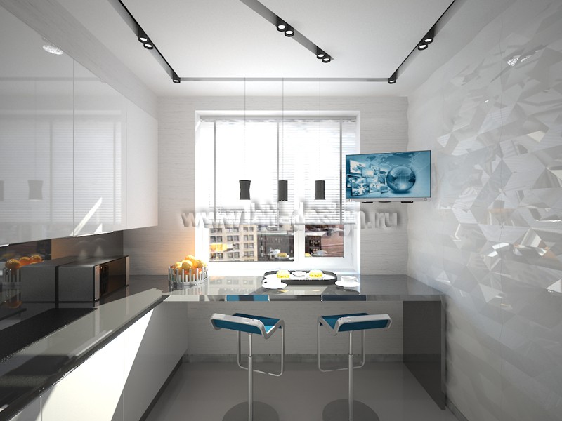 Cucina con elementi di stile hi-tech in 3d max vray 2.0 immagine