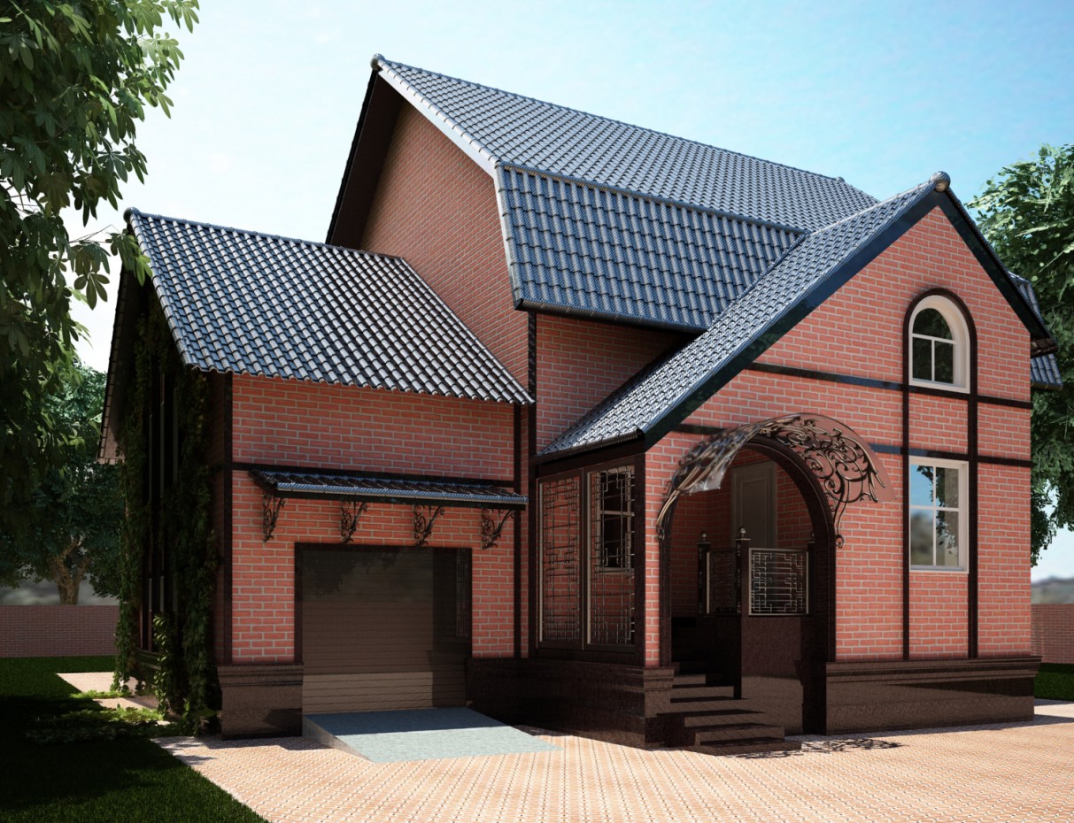 Ferienhaus in 3d max vray 2.0 Bild