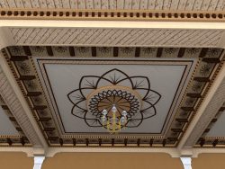 Wood ceiling and plywood