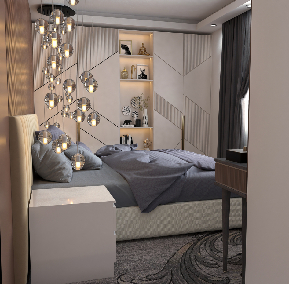 luxury bedroom in 3d max vray 5.0 image