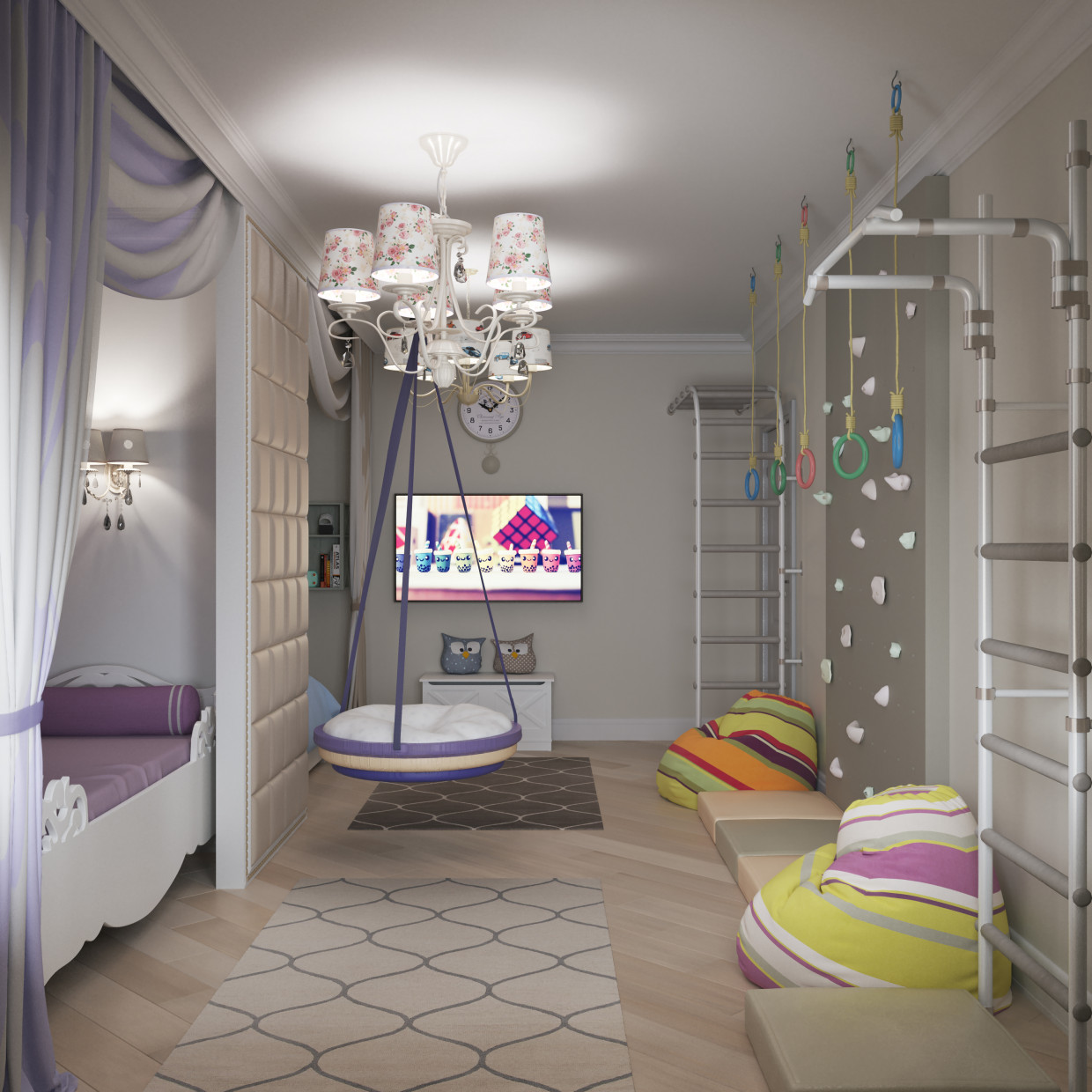 Chambre pour enfants. dans 3d max corona render image