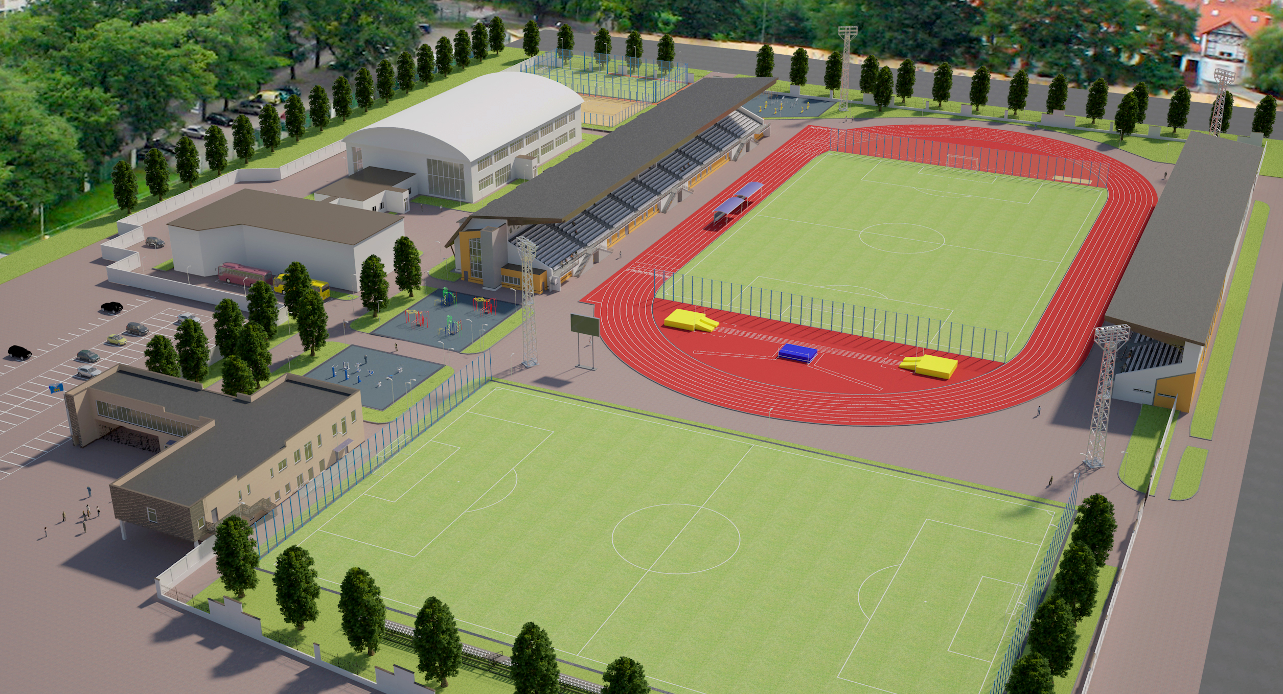 Stadion "Mashinostroitel" in 3d max vray 3.0 Bild