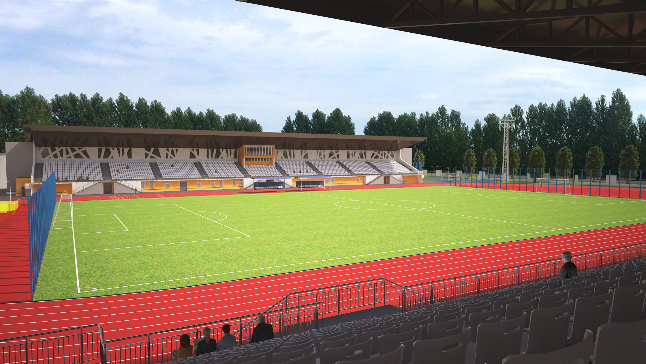 Stadio "Mashinostroitel" in 3d max vray 3.0 immagine