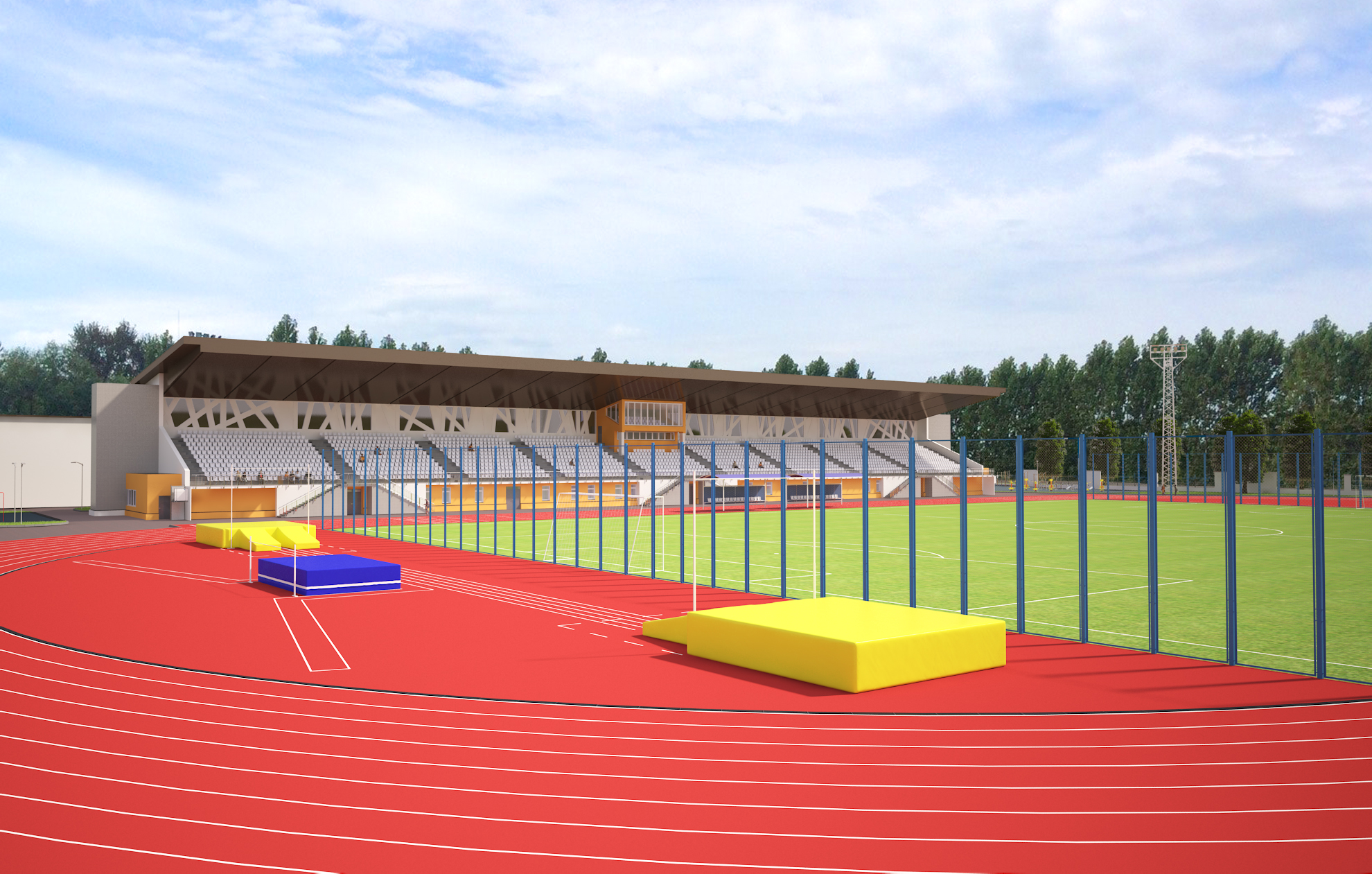 Stadio "Mashinostroitel" in 3d max vray 3.0 immagine