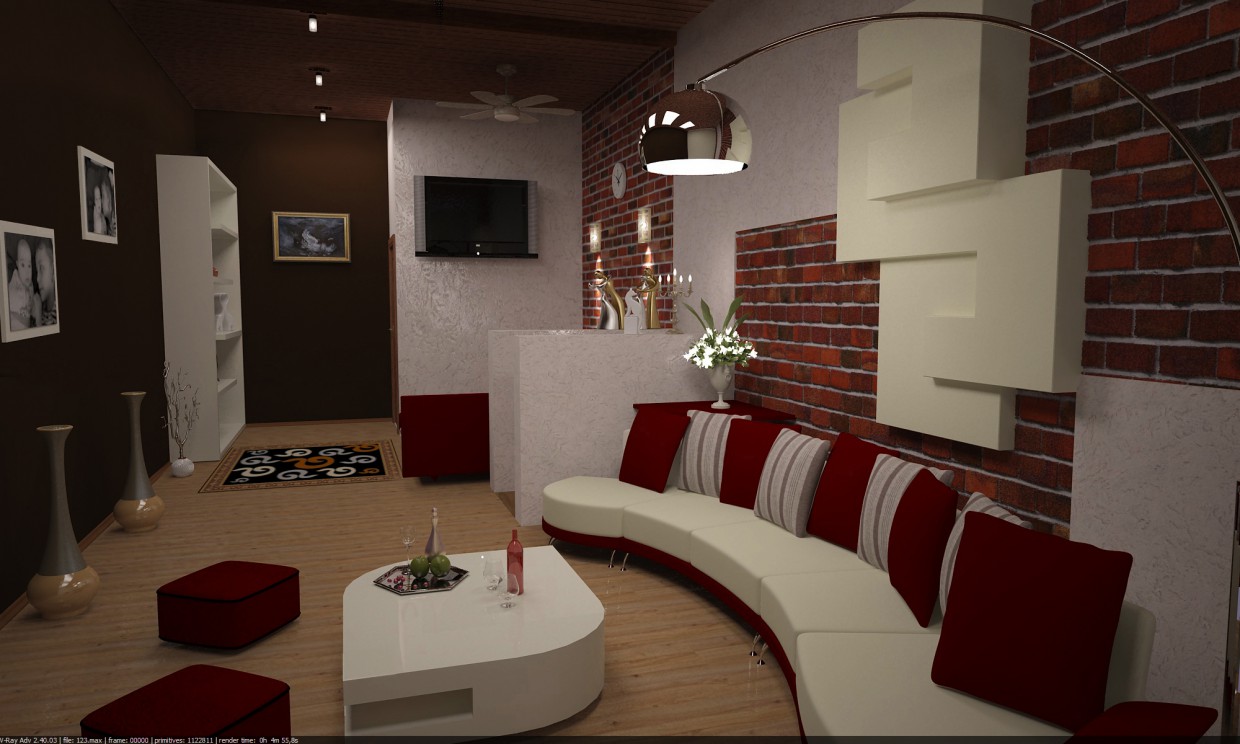 Salon dans 3d max vray 2.0 image