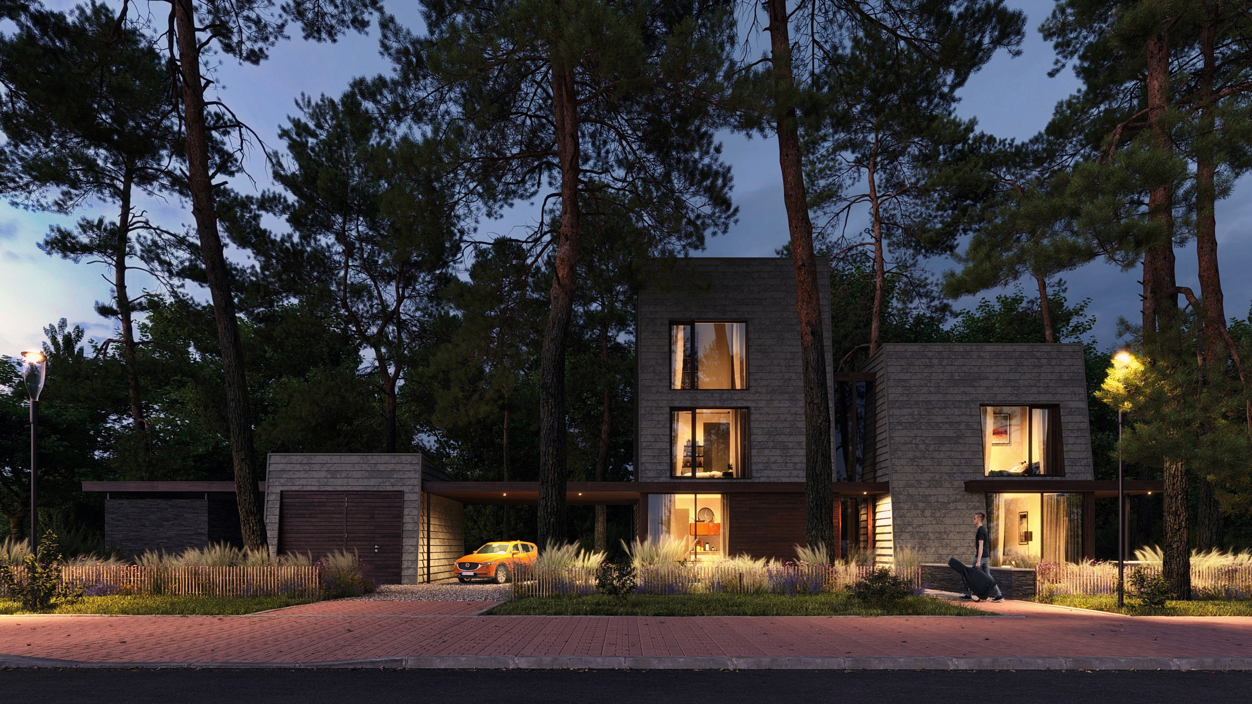 casa in 3d max corona render immagine