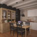 imagen de Cocina + living comedor en 3d max vray