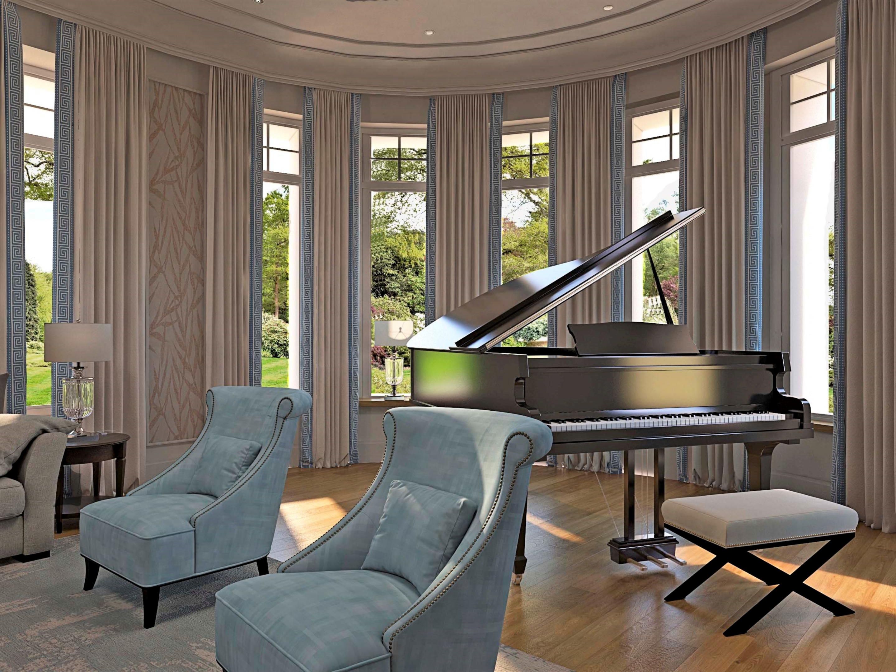 Salon dans une maison privée. dans 3d max vray 3.0 image