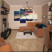 Living room + kitchen in 3d max vray image