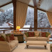 Un giorno invernale nuvoloso. in 3d max corona render immagine