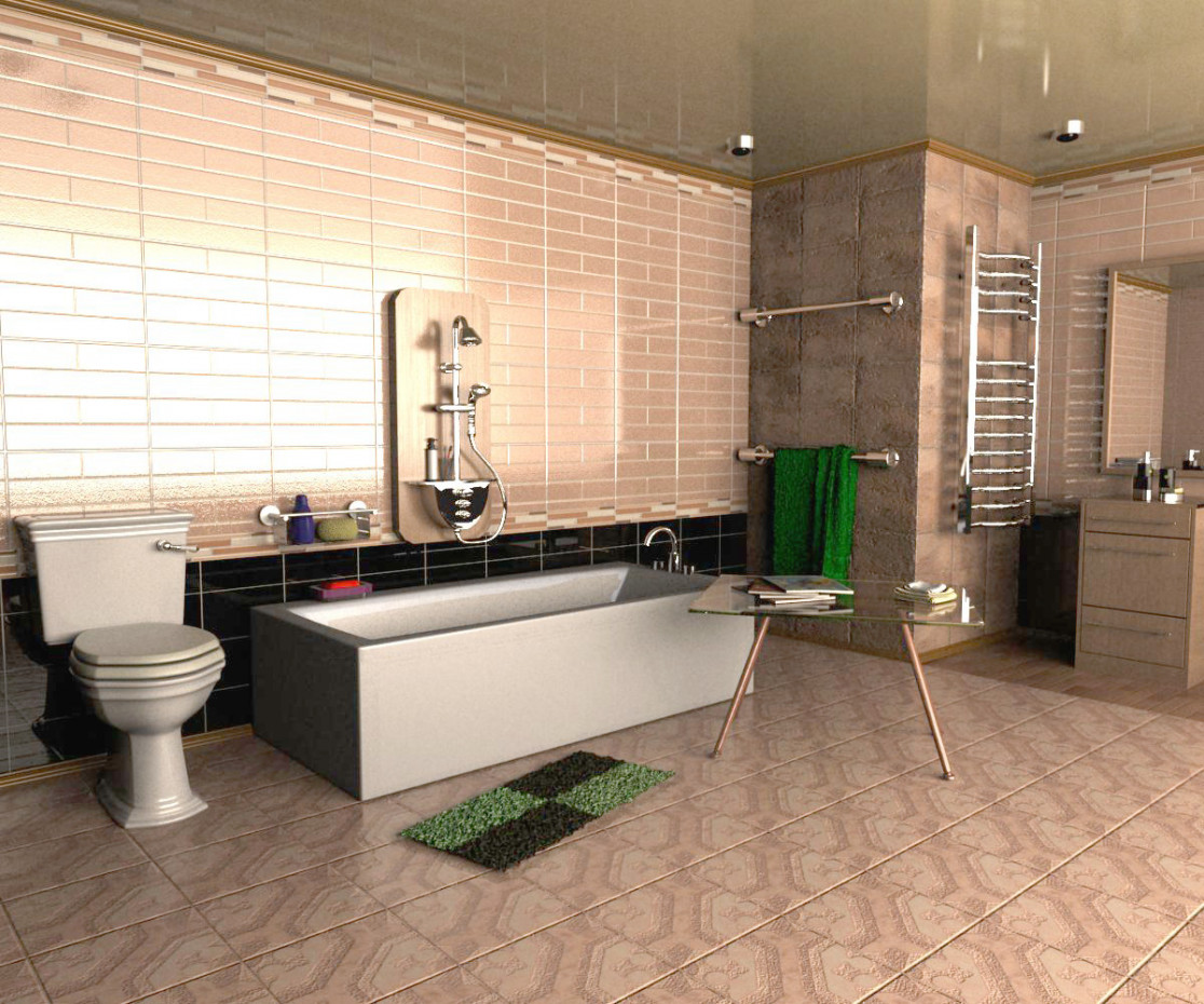 Banyo in 3d max vray 3.0 resim