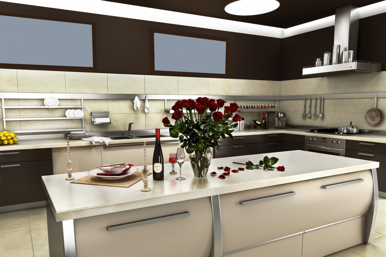 Küche-Aster in 3d max vray Bild