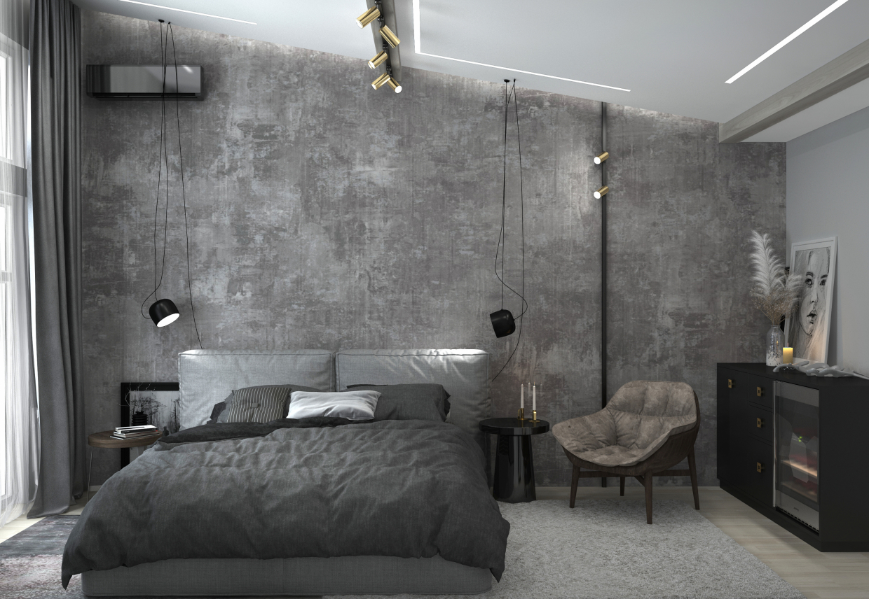 imagen de Dormitorio en 3d max vray 3.0