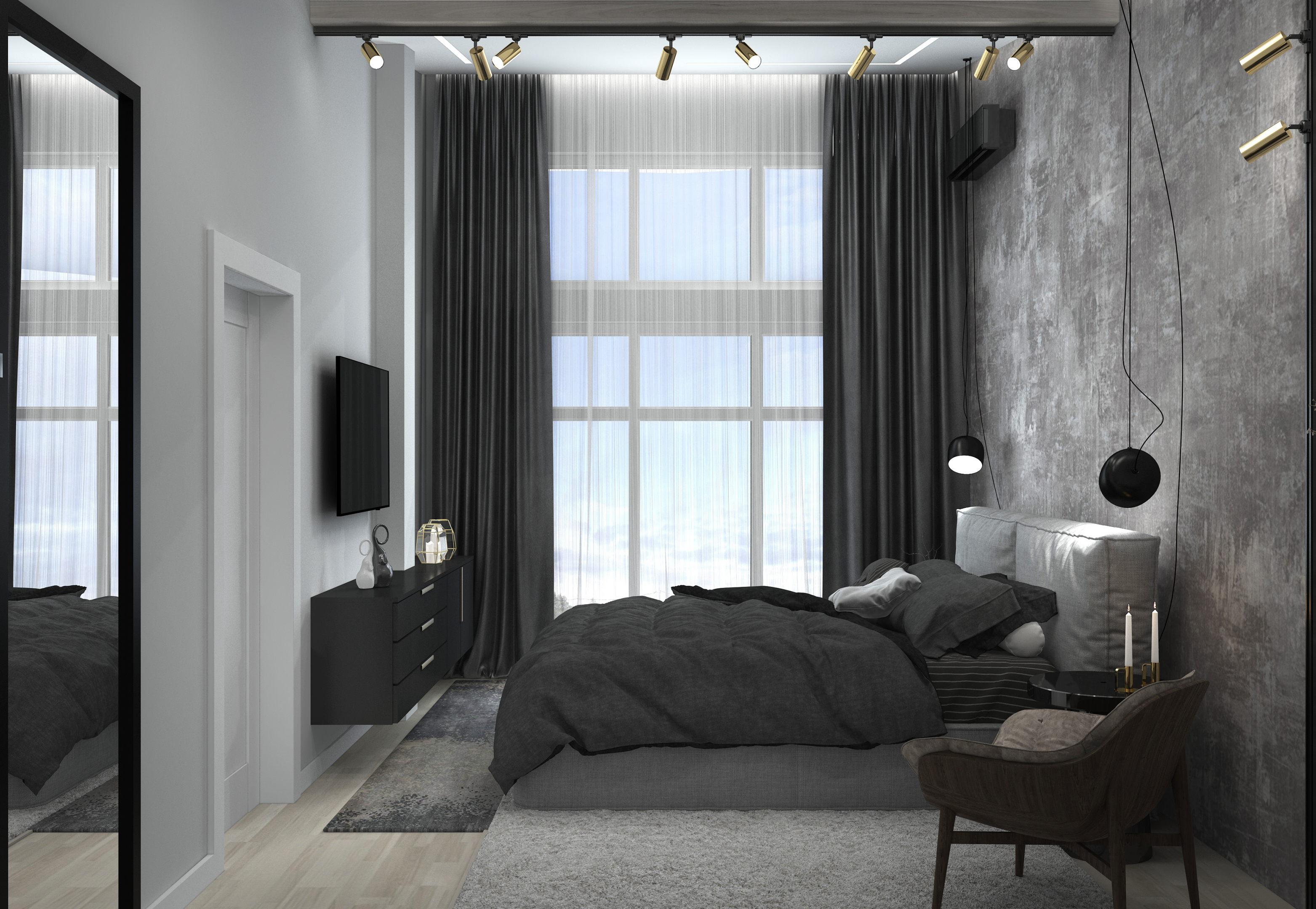 imagen de Dormitorio en 3d max vray 3.0