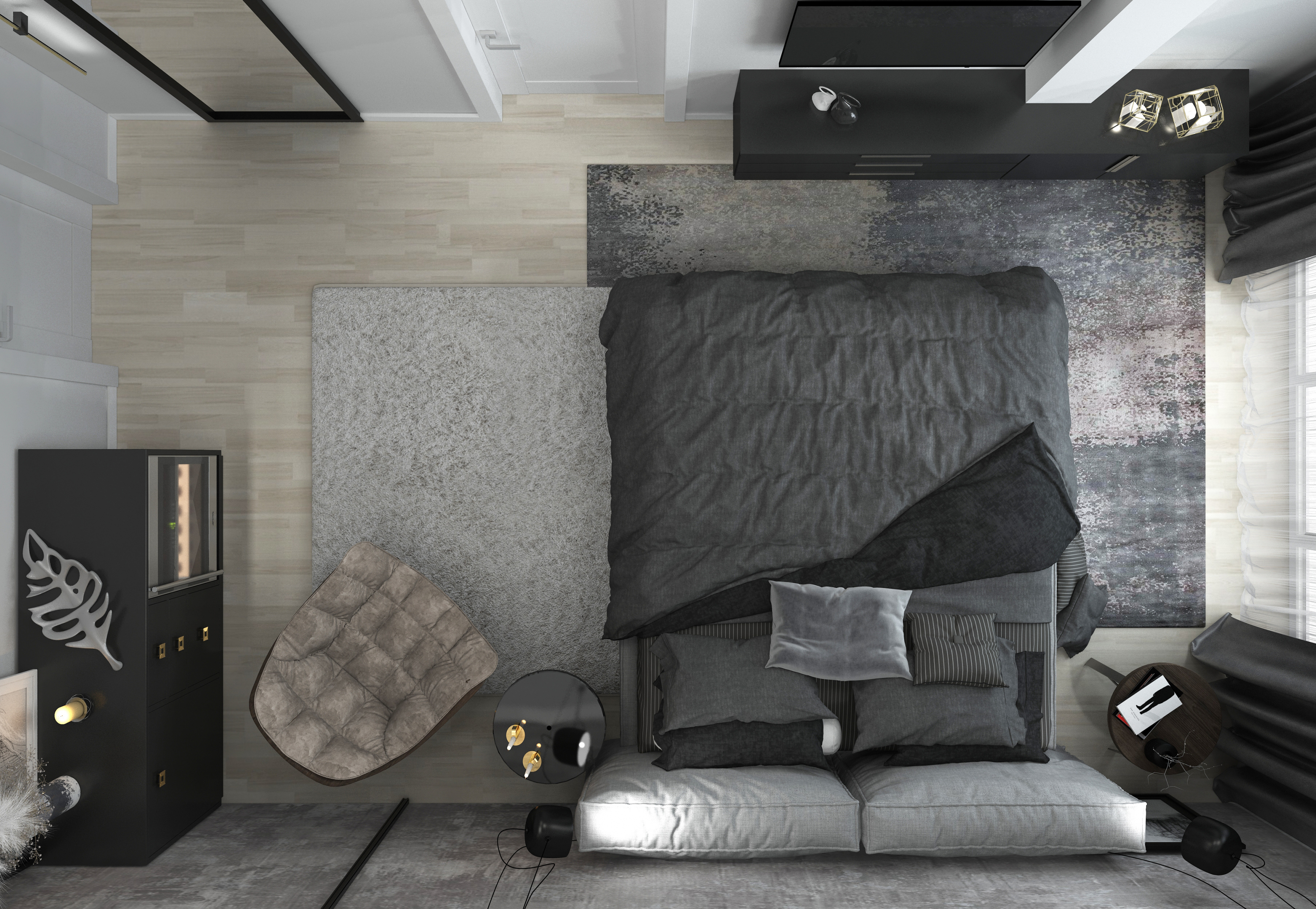 imagen de Dormitorio en 3d max vray 3.0