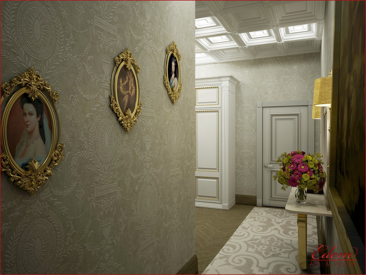 Hall in 3d max vray image