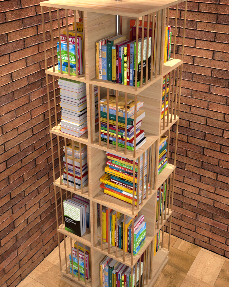 Bookcase_swivel in 3d max vray 3.0 image