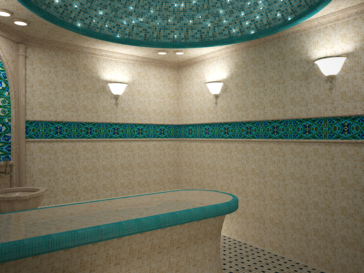 imagen de Sauna turca 03 en 3d max vray 3.0